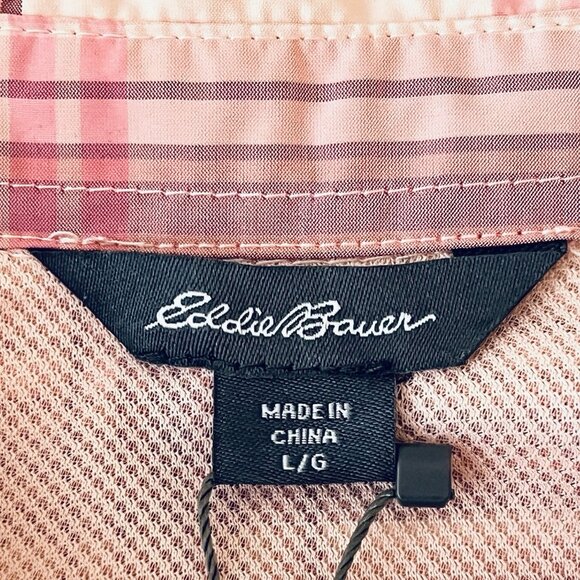 Eddie Bauer Women’s Short Sleeve Adventure Pink Shirt Size L Buttons NWT $54.99 - Picture 9 of 13
